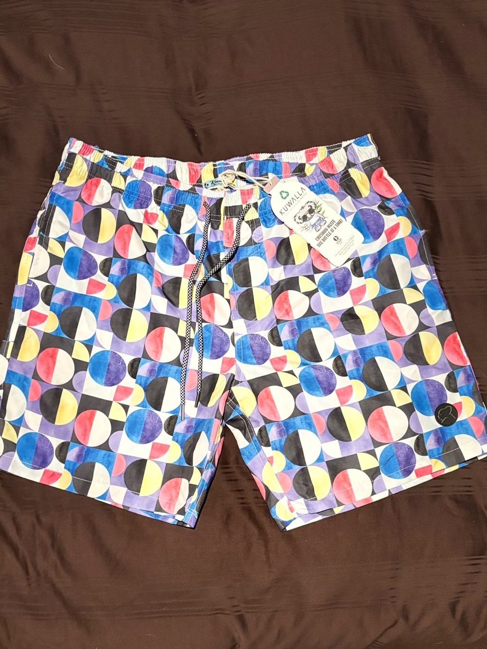 Kuwalla Swim Shorts – Geometric Print – New with Tags - Picture 2 of 3